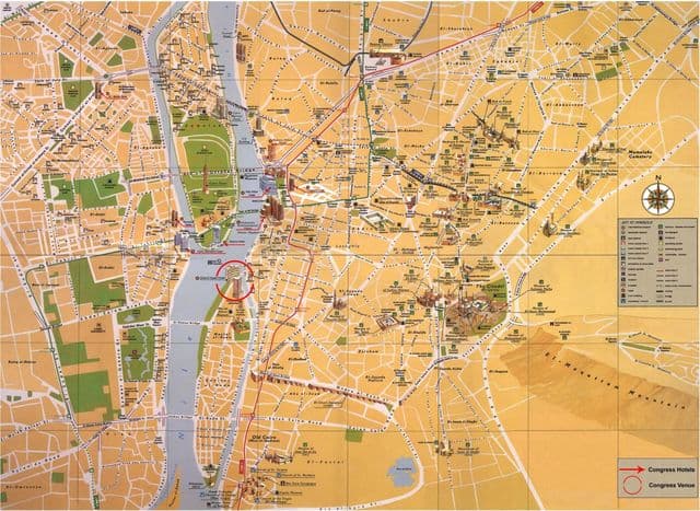Mapa da cidade do Cairo