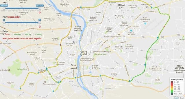 Mapa de estradas do Cairo