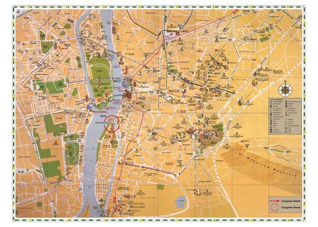 Mapa turístico do Cairo